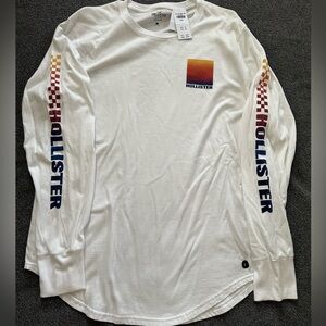 Hollister Sunset Graphic White Long Sleeve Tee